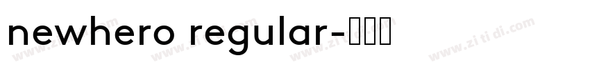 newhero regular字体转换